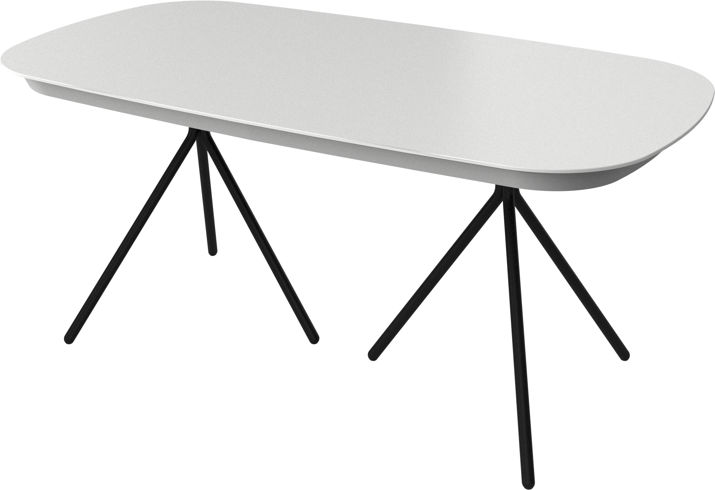 BoConcept Ottawa extendable dining table - matte white lacquered